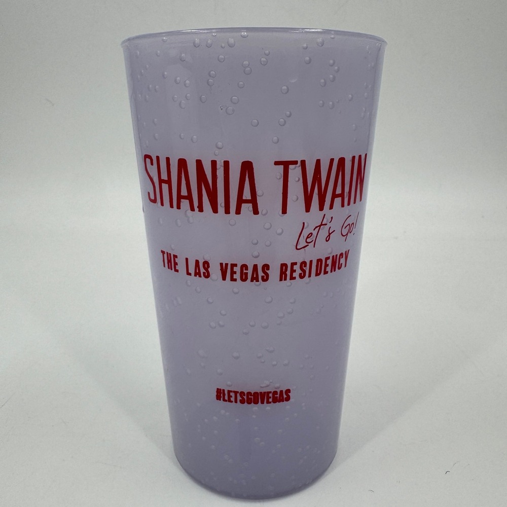Shania Twain Souvenir Cup Let's Go Las Vegas Residency Purple Plastic Tumbler